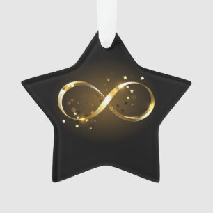 Ornamento Símbolo Infinity do ouro