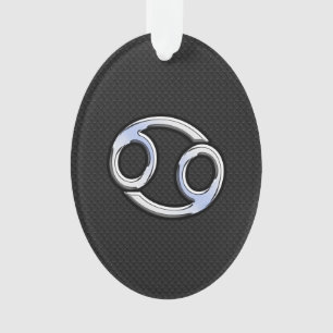 Ornamento Símbolo Zodiac de Estilo Cromo Cancer