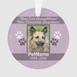 Ornamento Simpatia Pet de Amor Incondicional Personalizada