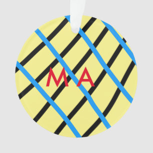 Ornamento Simples monograma adicione seu nome com letra míni