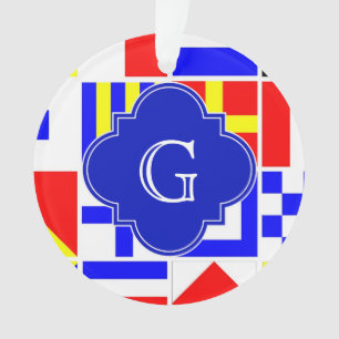 Ornamento Sinais de Sinal Náutico Monograma Real Quatrefoil