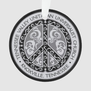 Ornamento Sinal de Paz TVUUC Sinal de Travagem de Espelhamen
