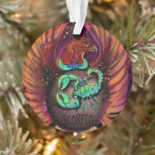 Ornamento Sinal Scorpio Zodiac 