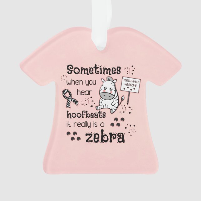 Ornamento Síndrome de Ehlers-Danlos Sensibilização Zebra (Frente)