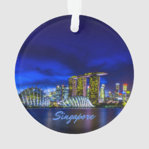 Ornamento Singapura City Skyline À Noite