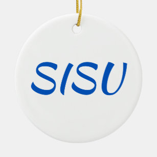 Ornamento SISU (Redondo;Branca; Ornamento finlandê
