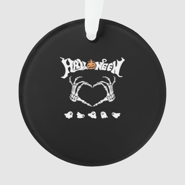 Ornamento Skeleton Hand Com, Design Halloween (Frente)