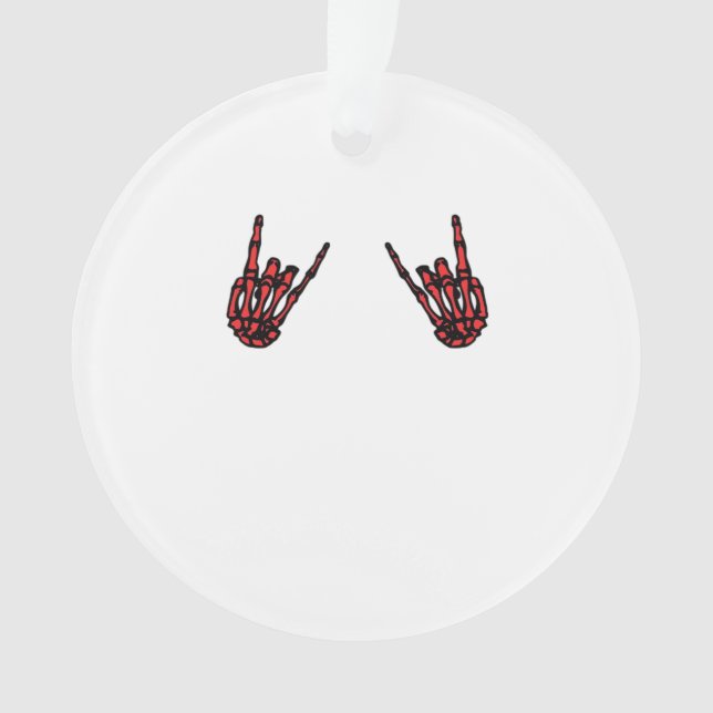 Ornamento Skeleton Hand Heart Roll & Red Classic (Frente)