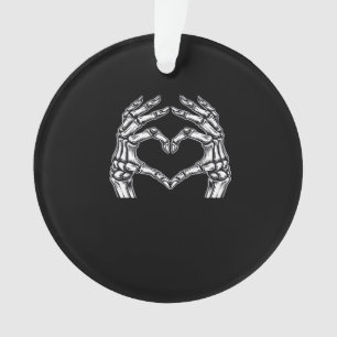 Ornamento Skeleton Heart Hands Sign Halloween Figurume Basic