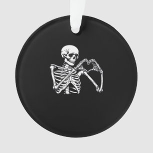 Ornamento Skeleton Heart Hands Sinal Halloween Costume Trend