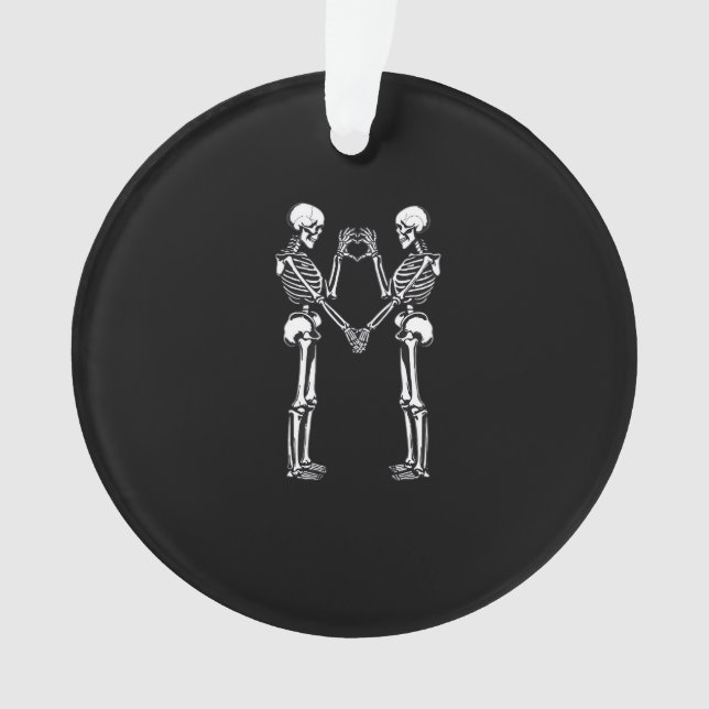 Ornamento Skeleton Heart Mãos - Sinal de Halloween Costume (Frente)
