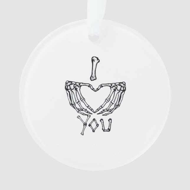 Ornamento Skeleton Mãos Fazer Coração (Frente)