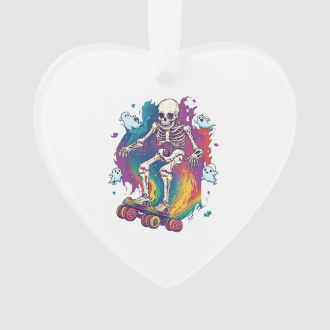 Ornamento Skeleton Roller Skater (Frente)