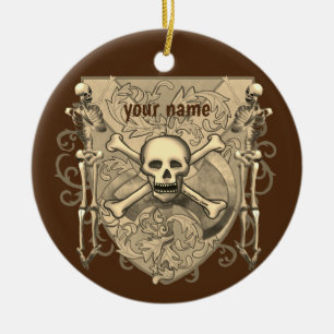Ornamento Skeleton Skull Shield