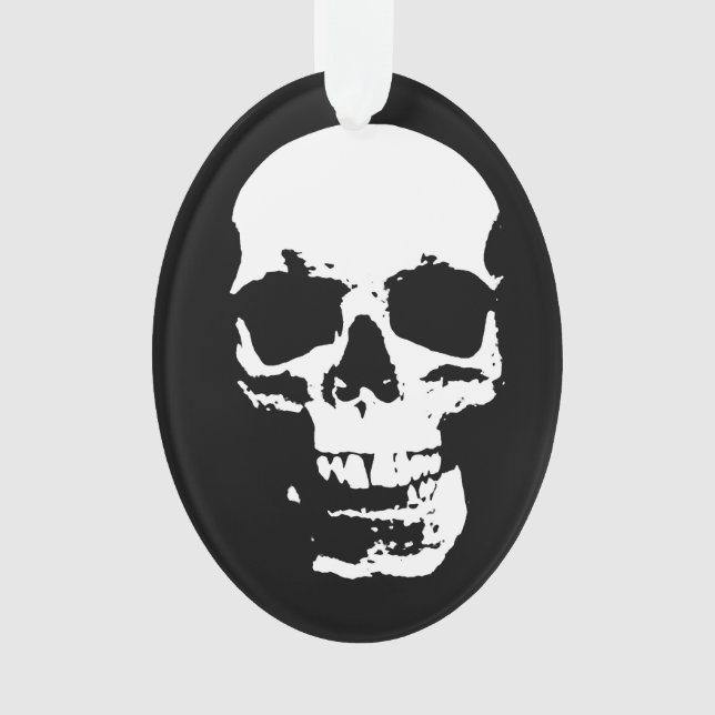 Ornamento Skull Fantasy Art Rock Punk Heavy Metal (Frente)