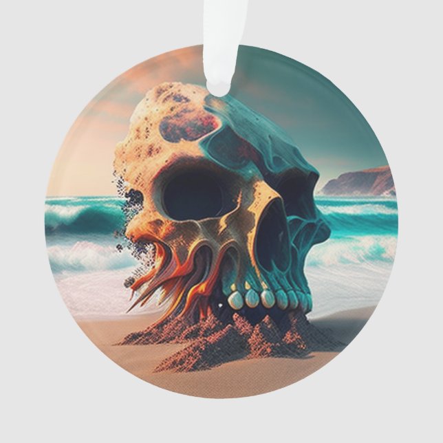 Ornamento Skull on the Beach (Frente)