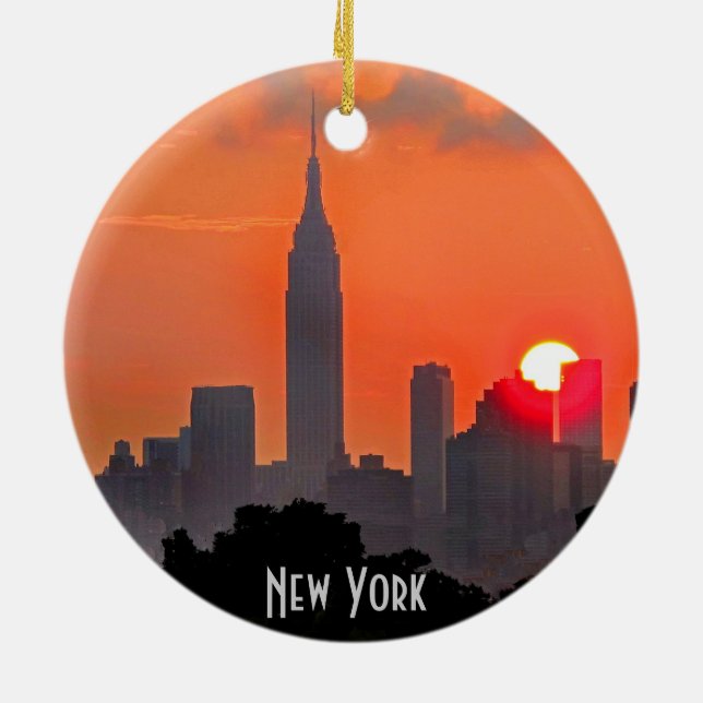 Ornamento Skyline de Nova York Manhattan (Traseira)
