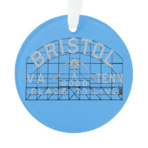 Slogan Bristol Sign on blue
