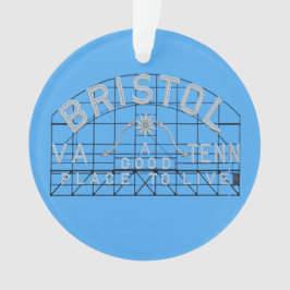 Ornamento Slogan Bristol Sign on blue