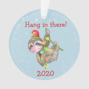 Ornamento Sloth Hang in This Christmas Face Mask 2020