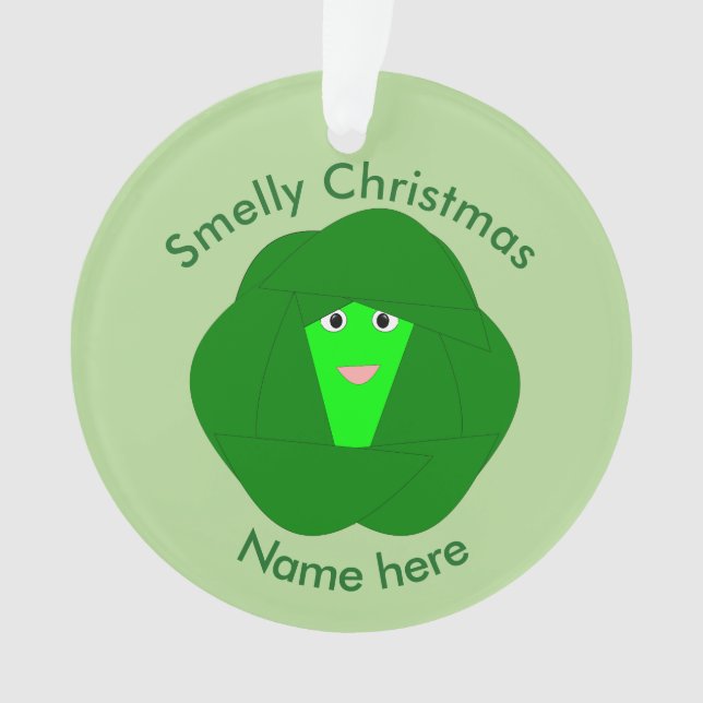 Ornamento Smelly Christmas Bruxelles Sprout Acrylic Ornament (Frente)