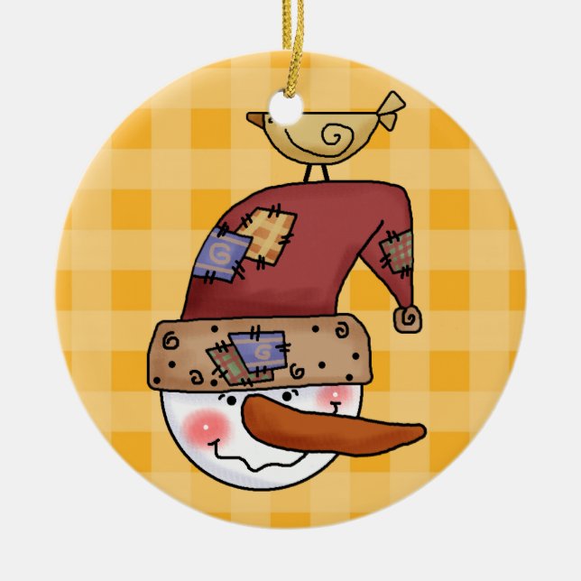 Ornamento Snowball Head Snowmen (Frente)