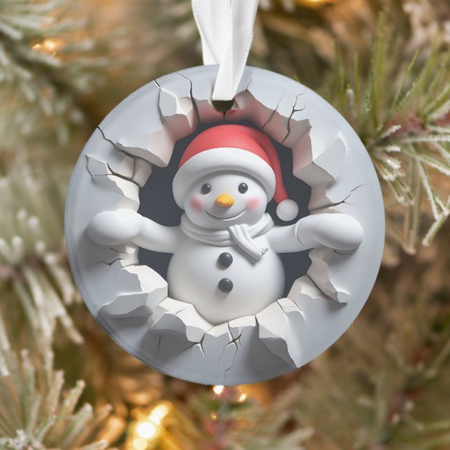 Ornamento Snowman Ornament Back Festive Design (Árvore)