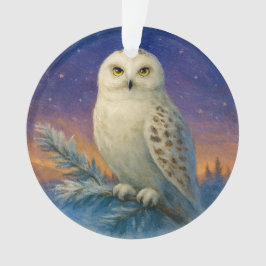 Ornamento Snowy Owl at Twilight