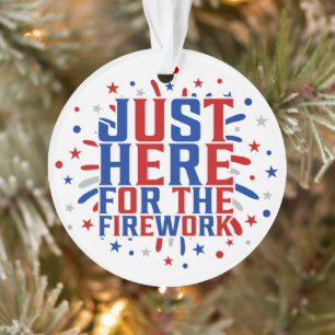 Ornamento Só Aqui Para Os Fogos De Artifício Engraçados Para
