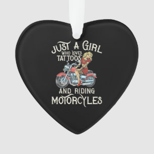 Ornamento Só Uma Garota Que Ama Motocicletas Engraçada Art