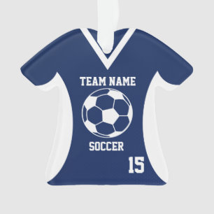 Ornamento Soccer Sports Jersey Blue com foto