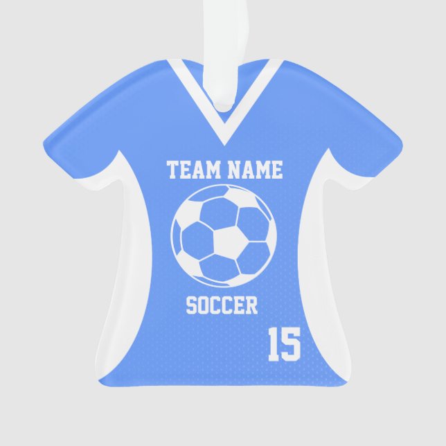 Ornamento Soccer Sports Jersey Blue com foto (Frente)