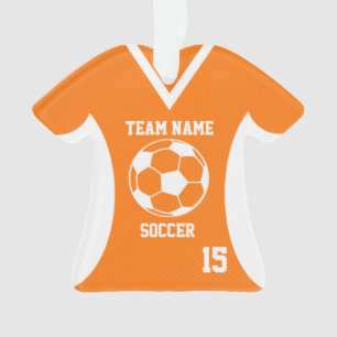 Ornamento Soccer Sports Jersey Orange com foto