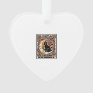 Ornamento Sociedade do Gato Preto Gato Preto Arte Vetorial V