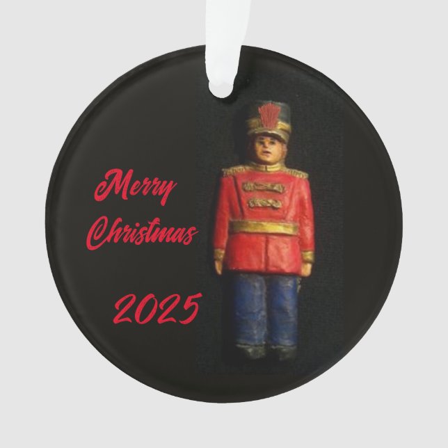 ORNAMENTO SOLDADO DE BRINQUEDOS DE NATAL DE 2025 (Frente)