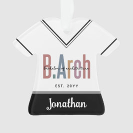 Ornamento Solteiro BArch personalizado de graduação de arqui