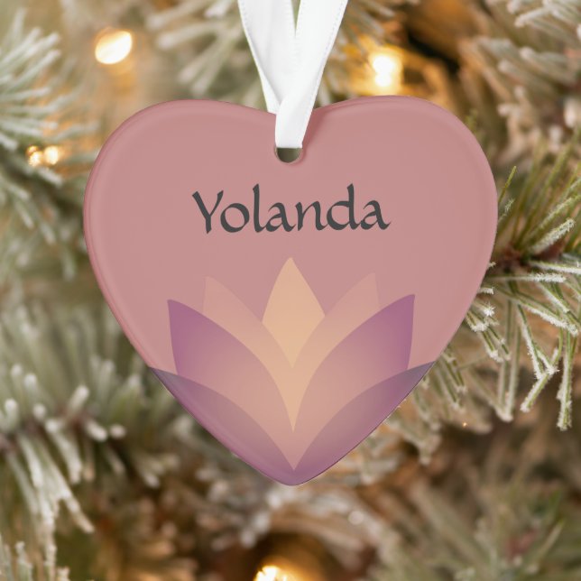 Ornamento Sombras da Flor Mauve Lotus (Árvore)