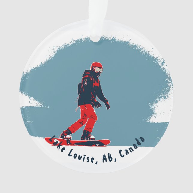 Ornamento Sonho com Snowboard - Snowboarder (Frente)