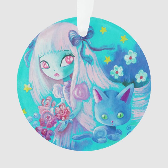 Ornamento Sonhos do gatinho (Frente)