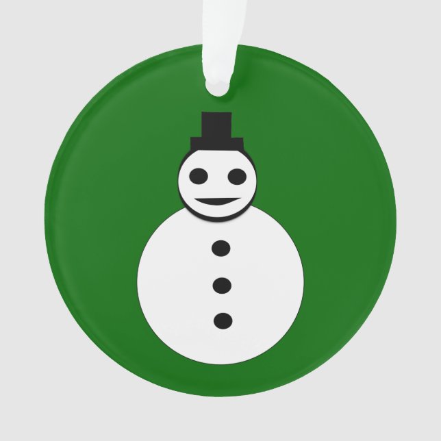 Ornamento Sorriso de Natal Snowman - Ornament acrílico (Frente)