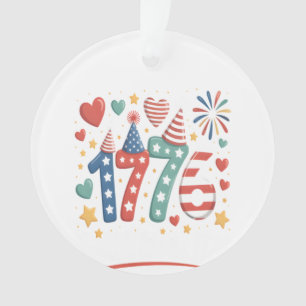 Ornamento Sparkle Like It's 1776 4º de julho Fireworks