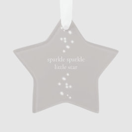 Ornamento Sparkle Sparkle Little Star Silver Cinza