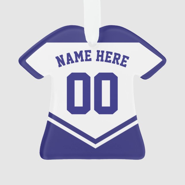 Ornamento Sports Jersey Shirt Name Número Modelo de Ornament (Verso)