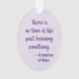 Ornamento St. Ambrose of Milan (Frameless) Oval Acrylic