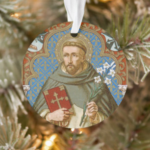 Ornamento St. Domingos de Gusmão (BK 011) Acrílico Circular