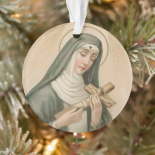 Ornamento St. Rita de Cascia (M 015) Acrílico Circular