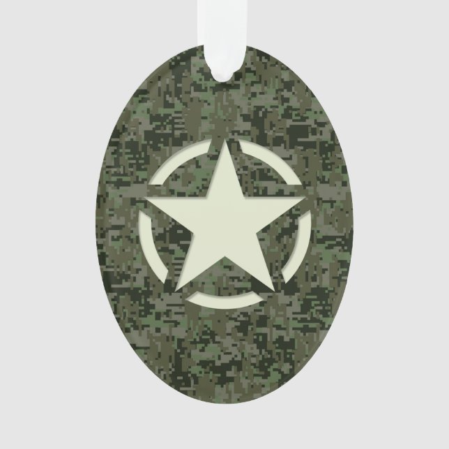 Ornamento Star Stencil Digital Woodland (Frente)