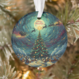 Ornamento Starry Night Christmas Ornament Round Acrylic