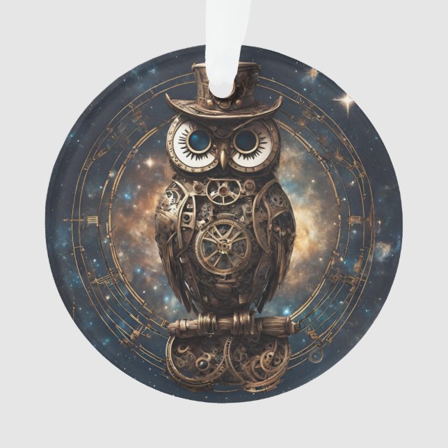 Ornamento Steampunk Owl (Frente)