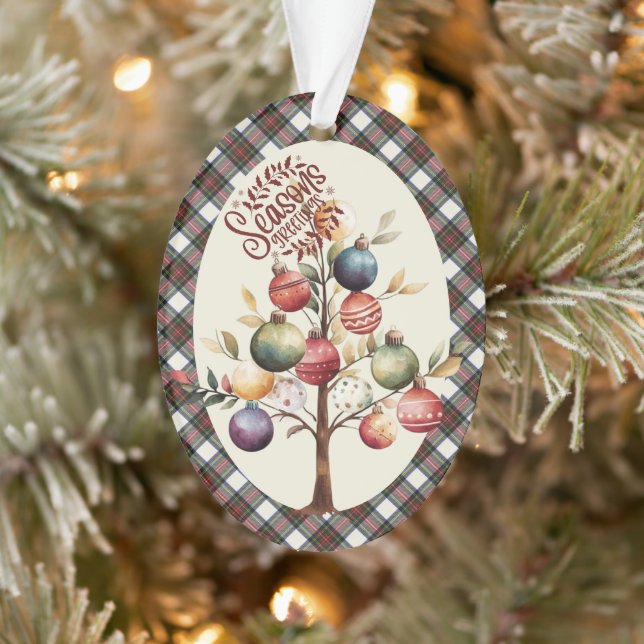 Ornamento Stewart Blue Dress  Scottish Tartan Christmas (Árvore)